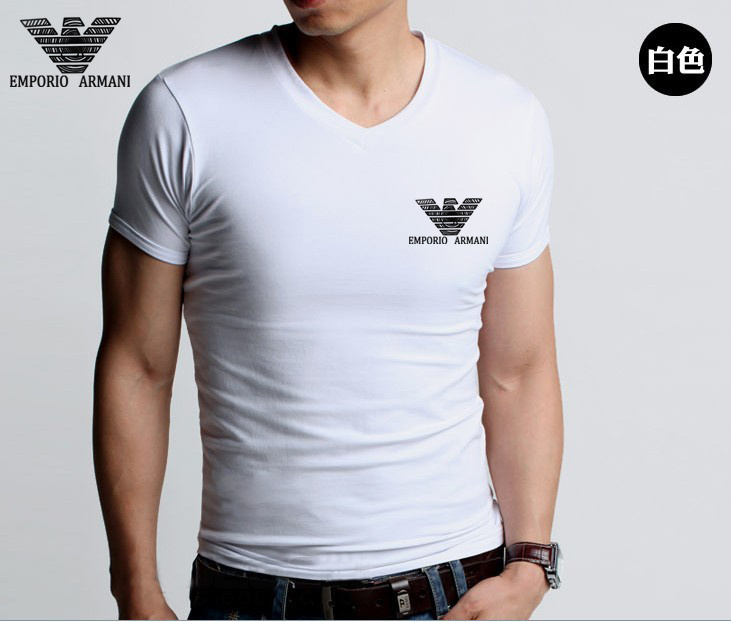 Armani V-neck T-shirts men-A1601V